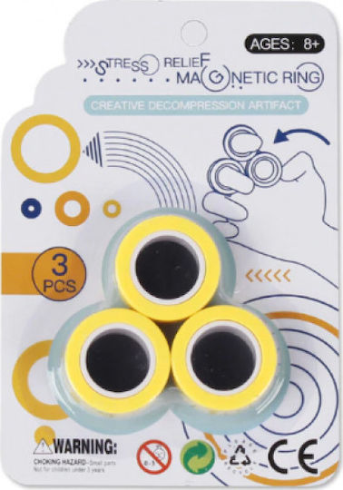 Fidget Spinner Πλαστικό Magnetic Ring Κίτρινο