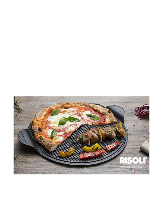 Risoli Grill aus Gussaluminium mit Antihaftbeschichtung 34cm