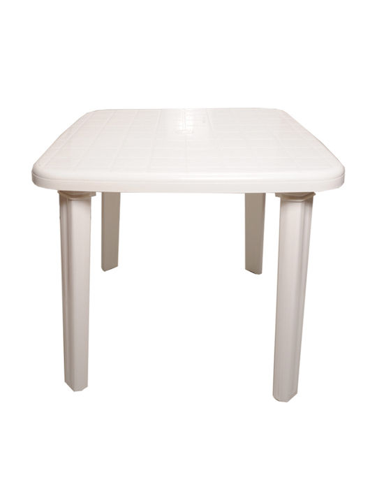 0122 Outdoor Plastic Table for Small Spaces Λευκό 80x80x71cm