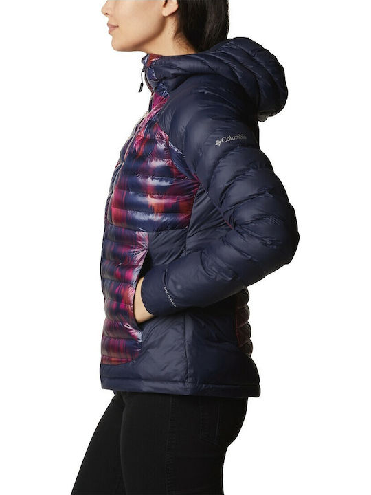 Labyrinth Loop Κοντό Γυναικείο Puffer Μπουφάν για Χειμώνα Navy Μπλε