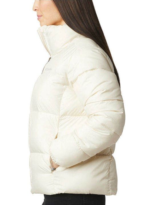 Puffect Women's for Hiking Short Puffer Jacket for Winter White