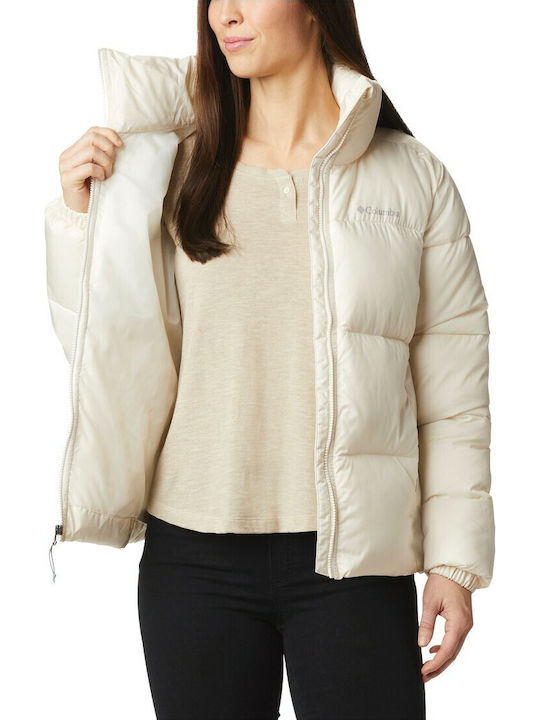 Puffect Women's for Hiking Short Puffer Jacket for Winter White