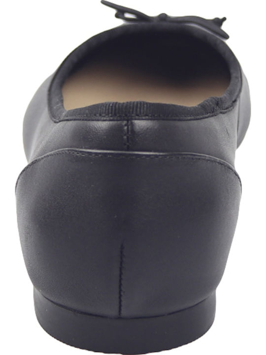 Leather Ballerinas Couture Bloom Black