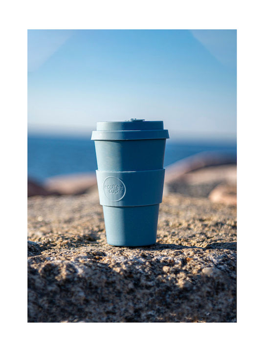 Ecoffee Cup Grey Goo Tasse Bamboo mit Deckel Blau 400ml 650159 1Stück