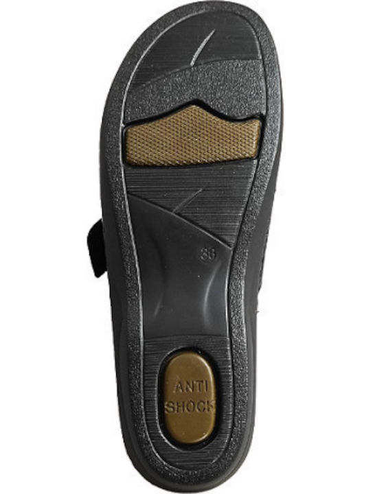 Anatomical Leather Women's Slippers Black