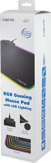LogiLink ID0183 Gaming Mauspad Mittel (350mm) mit RGB-Beleuchtung Schwarz