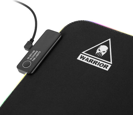 Kruger & Matz Warrior Гейминг Мишка Пад XL (790мм) с RGB Осветление Черен KM0764