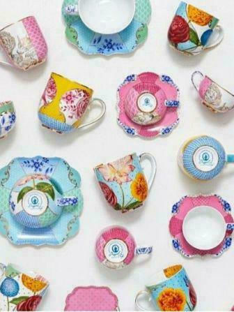 PiP Studio Flowers Σετ Φλιτζάνια Cappuccino 2τμχ