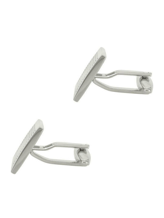 Ascot Cufflinks from Steel in Silver Color Ascot Cufflinks from Steel in Silver Color