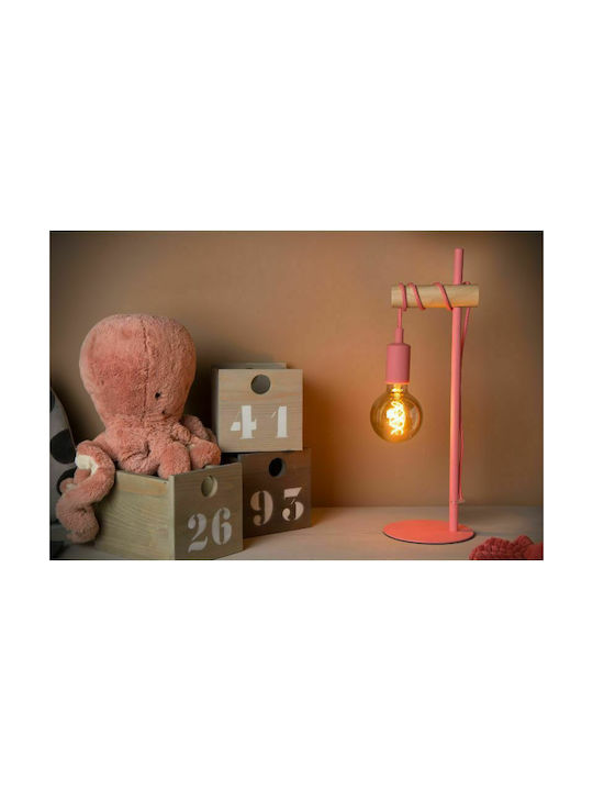 Lucide Lightning Table Decorative Lamp with Socket for Bulb E27 Pink