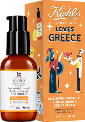 Kiehl's Αnti-aging Face Serum Powerful Strength Line Reducing Suitable for All Skin Types 50ml