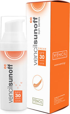 Vencil Sunoff CC Cremă Pentru Față cu SPF30 cu Acid Hialuronic 50ml