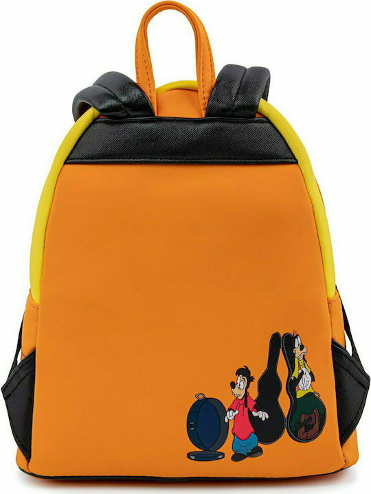 Loungefly Disney Goofy Kids Bag Backpack Yellow 22.5cmx11cmx27cmcm Disney Goofy Movie Powerline Cosplay