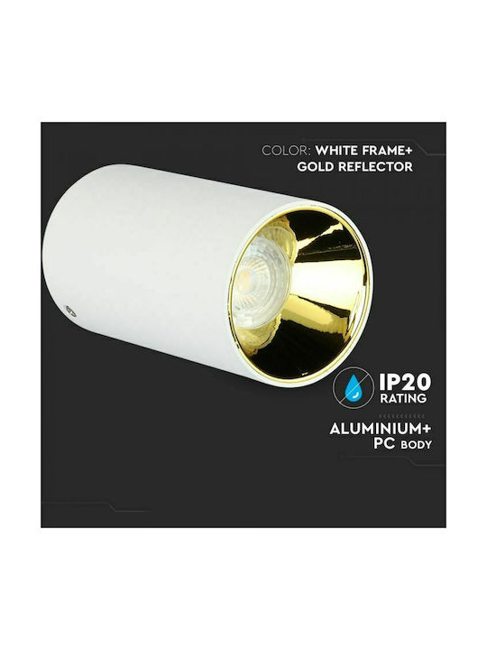 V-TAC Single Spot with Socket GU10 in Gold Color