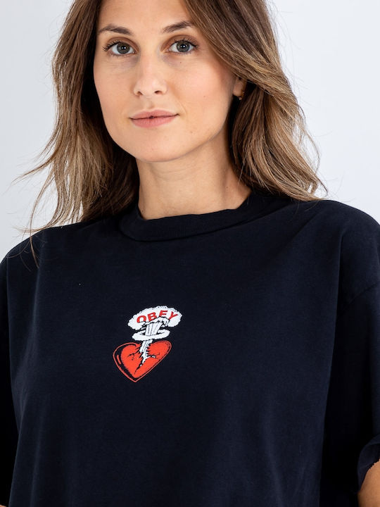 Heart Explosion Γυναικείο T-shirt Μαύρο