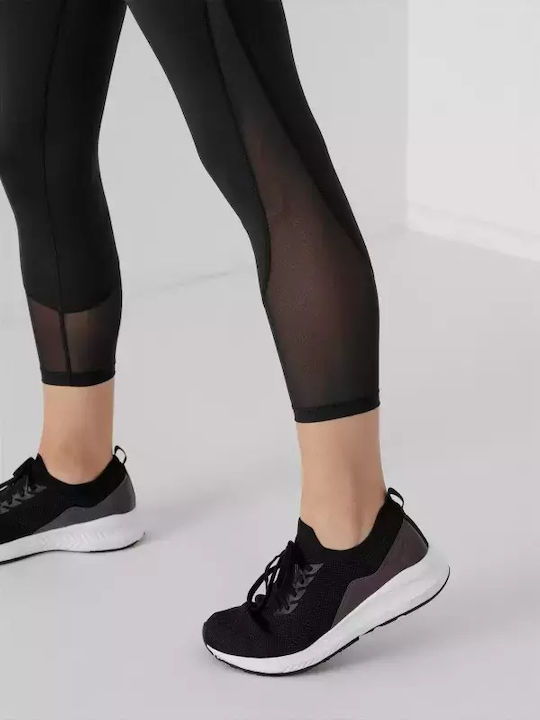 Functional Running Γυναικείο Cropped Κολάν Ψηλόμεσο Μαύρο