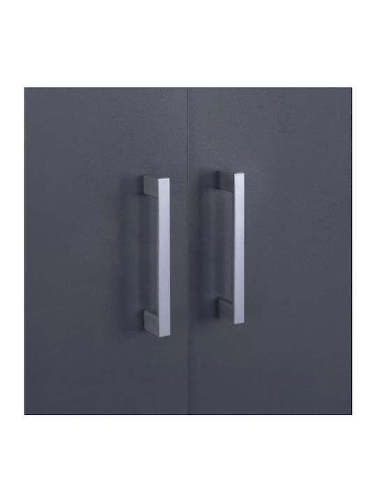 Double Door Wardrobe REINA Gray 80x42x181cm