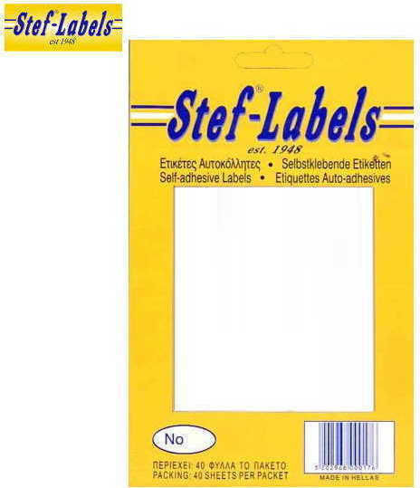 Stef Labels Rectangular Small Adhesive White Label 19x32mm 1000pcs