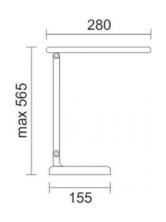 Spot Light LED Office Lamp Foldable in White Color