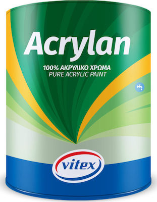 Vitex Acrylan Βάση M Plastic Acrilyc Paint for Exterior Use White 3lt