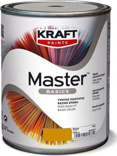 Kraft Master Basics Πλαστικό Χρώμα για Εσωτερική Χρήση Μαύρο 180ml