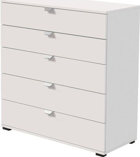 Comoda pentru Dormitor Duero 5F 90 cu 5 sertare Albă 90x40x95buc