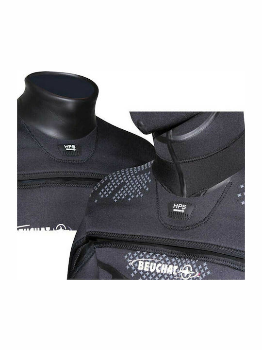 Beuchat Salopetă Semi-Umedă X-Trem Costume De Neopren Dublu Căptușită Cu Fermoar Neagră 6.5mm