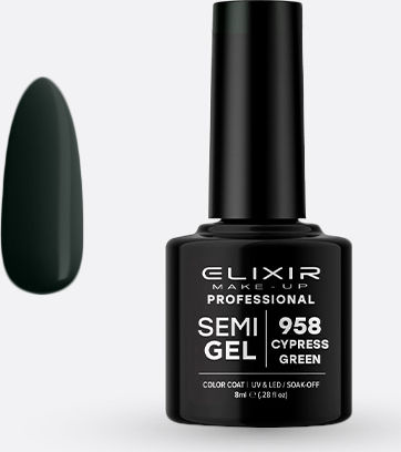 Elixir Semi Gel Halb-permanenter Nagellack 958 Cypress Green 8ml 1Stück