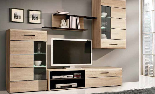Σύνθετο Σαλονιού Solo Sonoma / Wenge με Βιτρίνα Μ293xΒ41xΥ184εκ. Σύνθετο Σαλονιού Solo Sonoma / Wenge με Βιτρίνα Μ293xΒ41xΥ184εκ.
