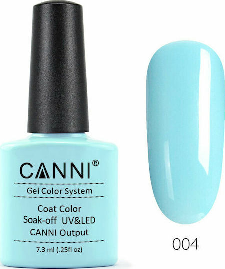 Canni Classic Ημιμόνιμο Βερνίκι Νυχιών 004 Cyan Light 7.3ml