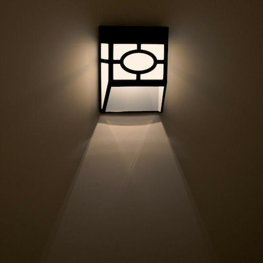 GloboStar Set of 4 Wall Solar Lights Lanterns 1W 100lm Warm White 3000K with Photocell IP65