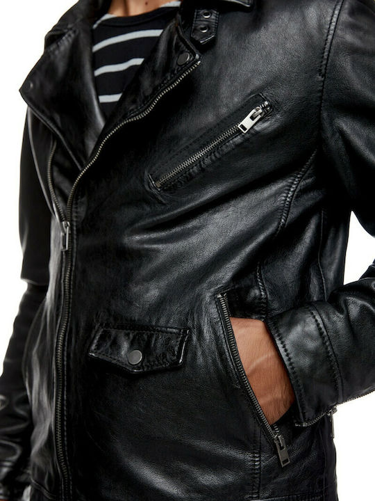 King Leather Winter Jacket Black