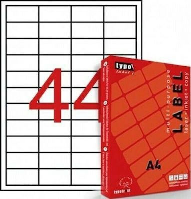 Typotrust 1100 Selbstklebende A4-Etiketten 48.5x25.4mm