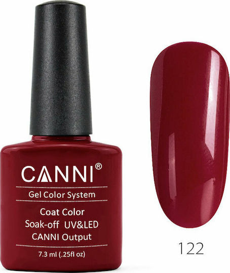 Canni Classic Хибриден Лак за Нокти 122 Бургундско червено 7.3мл 1бр