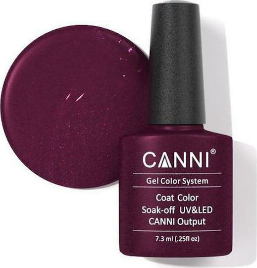 Canni Classic Ημιμόνιμο Βερνίκι Νυχιών 256 Glitter Dark Red με Glitter 7.3ml