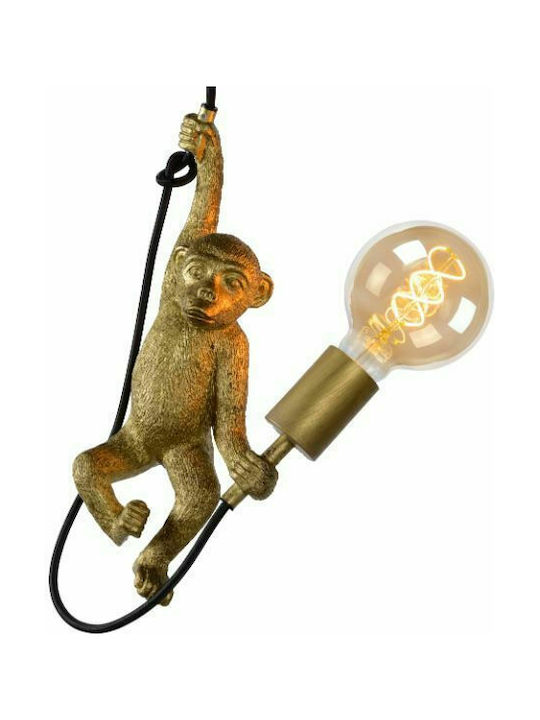 Lucide Lightning Chimp Pendant Light Gold with Socket E27 18cm