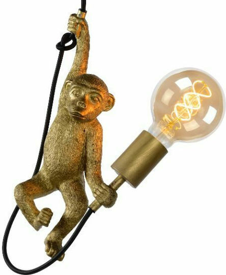 Lucide Lightning Chimp Κρεμαστό Φωτιστικό Χρυσό με Ντουί E27 18εκ.