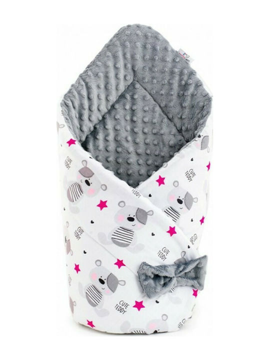 New Baby Pătură Pepinieră Swaddling pături Minky Teddy 100% bumbac Gri 75x75cm