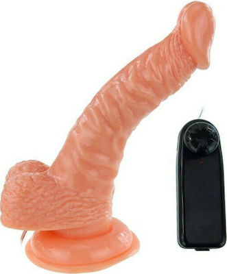 Baile Super Rota Dong V Rotation Realistic Vibrator cu Telecomandă 20.5cm D-199975 Carne