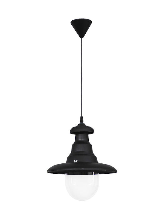 Heronia FLP-100K Black Pendant Light Black Ball with Socket E27 29.5x90cm