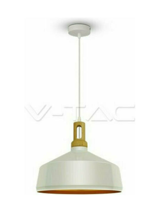 V-TAC Pendul de iluminat O singură lumină Bell pentru soclu E27 Alb