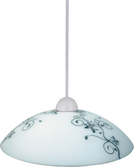 Rabalux Pendant Light White Bell with Socket E27 31.5x8.5cm