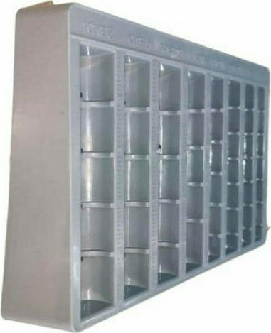 Plastic Desk Coin Case with 8 Number of Spit 26x15x4.5cm