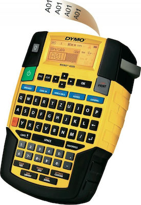 Dymo Rhino 4200 Kit Ηλεκτρονικός Ετικετογράφος Χειρός σε Κίτρινο Χρώμα