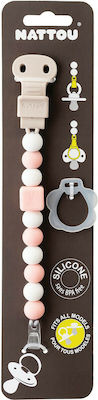 Nattou Chain Pacifier Lapidou with Beads made of Silicone Multicolor 879347