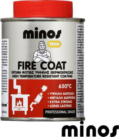 Mercola Varnish Colour High Temperature Solvent Fire Coat 650⁰C 0.2lt Silver