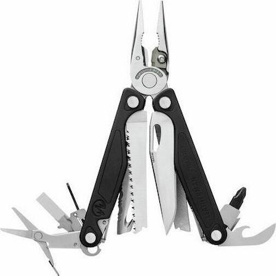 Leatherman Charge Multitool Schwarz mit Klinge aus Rostfreier Stahl in Scheide