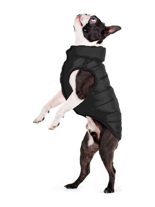 WauDog AiryVest One Black Waterproof Dog Coat with 35cm Back Length
