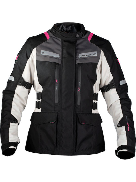 Nordcode Rhyno Ladies Γυναικείο Μπουφάν Μηχανής 4 Εποχών Αδιάβροχο Black/Light-Grey