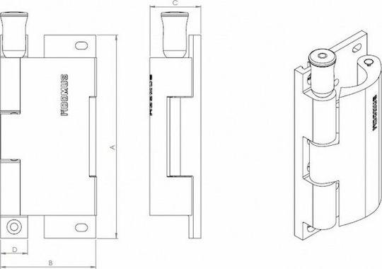 Domus WK+ Lock for Sliding / Hinged Doors White